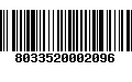 Código de Barras 8033520002096