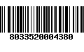 Código de Barras 8033520004380