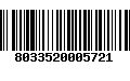 Código de Barras 8033520005721