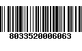 Código de Barras 8033520006063