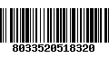 Código de Barras 8033520518320