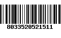 Código de Barras 8033520521511
