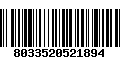 Código de Barras 8033520521894