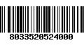 Código de Barras 8033520524000