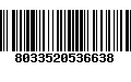 Código de Barras 8033520536638