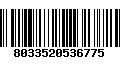 Código de Barras 8033520536775