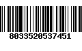 Código de Barras 8033520537451