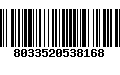 Código de Barras 8033520538168