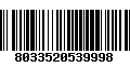 Código de Barras 8033520539998