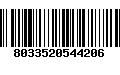 Código de Barras 8033520544206