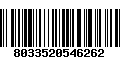Código de Barras 8033520546262