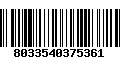 Código de Barras 8033540375361
