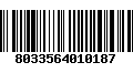 Código de Barras 8033564010187