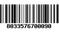 Código de Barras 8033576700090