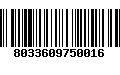 Código de Barras 8033609750016