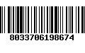 Código de Barras 8033706198674