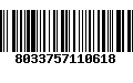 Código de Barras 8033757110618