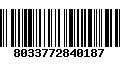 Código de Barras 8033772840187