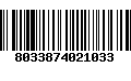 Código de Barras 8033874021033