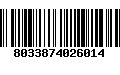 Código de Barras 8033874026014