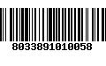 Código de Barras 8033891010058