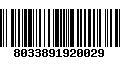 Código de Barras 8033891920029