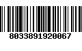 Código de Barras 8033891920067