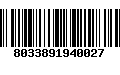 Código de Barras 8033891940027