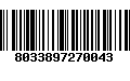 Código de Barras 8033897270043