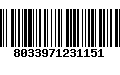 Código de Barras 8033971231151