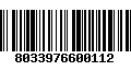 Código de Barras 8033976600112