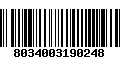 Código de Barras 8034003190248