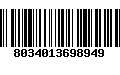 Código de Barras 8034013698949