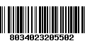 Código de Barras 8034023205502