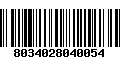 Código de Barras 8034028040054