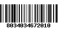 Código de Barras 8034034672010
