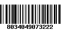 Código de Barras 8034049073222