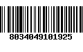 Código de Barras 8034049101925