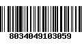 Código de Barras 8034049103059