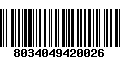 Código de Barras 8034049420026