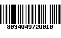 Código de Barras 8034049720010