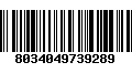 Código de Barras 8034049739289