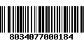 Código de Barras 8034077000184