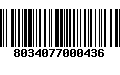 Código de Barras 8034077000436