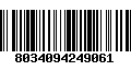 Código de Barras 8034094249061