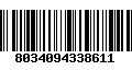 Código de Barras 8034094338611