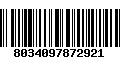 Código de Barras 8034097872921