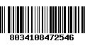 Código de Barras 8034108472546