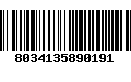 Código de Barras 8034135890191