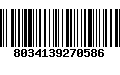 Código de Barras 8034139270586